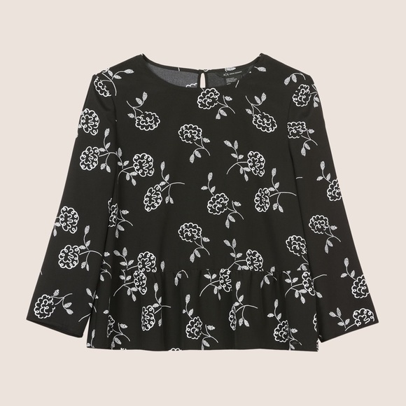 A|X Armani Exchange DEEP KEYHOLE-BACK BLOUSE - Picture 4 of 15